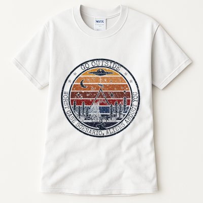Go Outside Worst Case Scenario Bigfoot Kills You Sasquatch.Png Tall T-Shirt