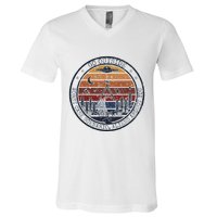 Go Outside Worst Case Scenario Bigfoot Kills You Sasquatch.Png V-Neck T-Shirt