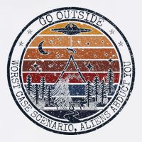 Go Outside Worst Case Scenario Bigfoot Kills You Sasquatch.Png Button