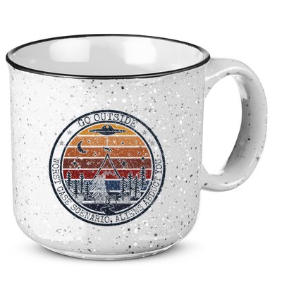 Go Outside Worst Case Scenario Bigfoot Kills You Sasquatch.Png 15oz Campfire Ceramic Mug