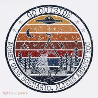 Go Outside Worst Case Scenario Bigfoot Kills You Sasquatch.Png Flatbill Hat