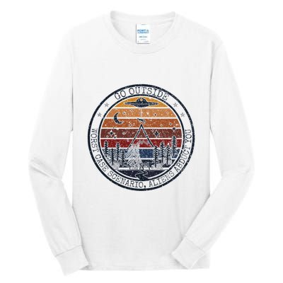 Go Outside Worst Case Scenario Bigfoot Kills You Sasquatch.Png Tall Long Sleeve T-Shirt