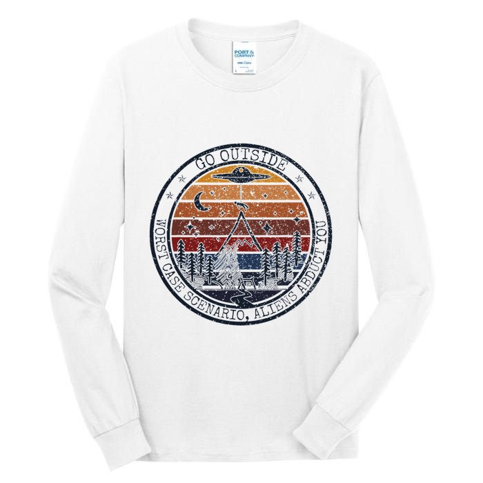 Go Outside Worst Case Scenario Bigfoot Kills You Sasquatch.Png Tall Long Sleeve T-Shirt