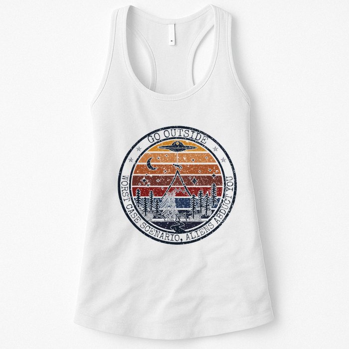 Go Outside Worst Case Scenario Bigfoot Kills You Sasquatch.Png Womens Tank Top