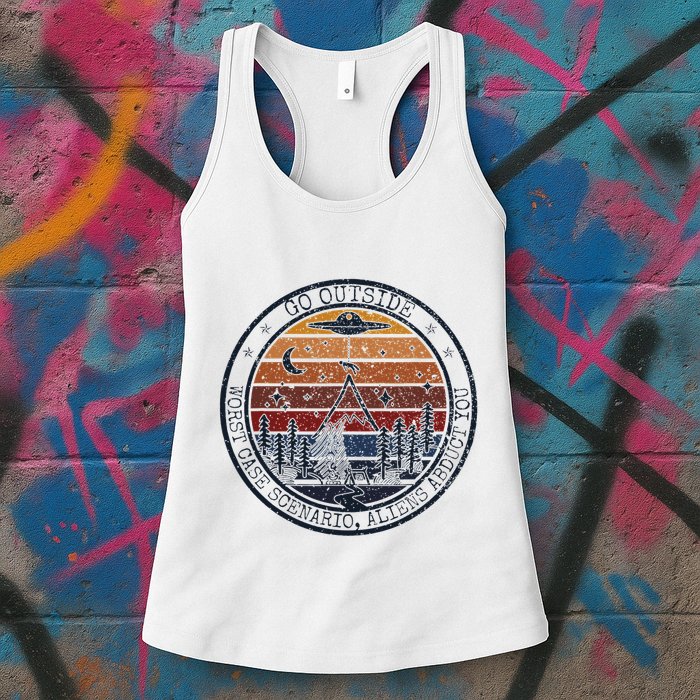 Go Outside Worst Case Scenario Bigfoot Kills You Sasquatch.Png Womens Tank Top