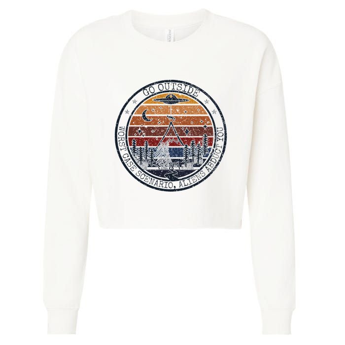 Go Outside Worst Case Scenario Bigfoot Kills You Sasquatch.Png Cropped Pullover Crew