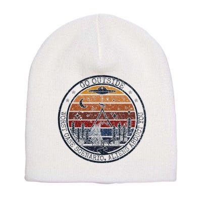 Go Outside Worst Case Scenario Bigfoot Kills You Sasquatch.Png Short Acrylic Beanie
