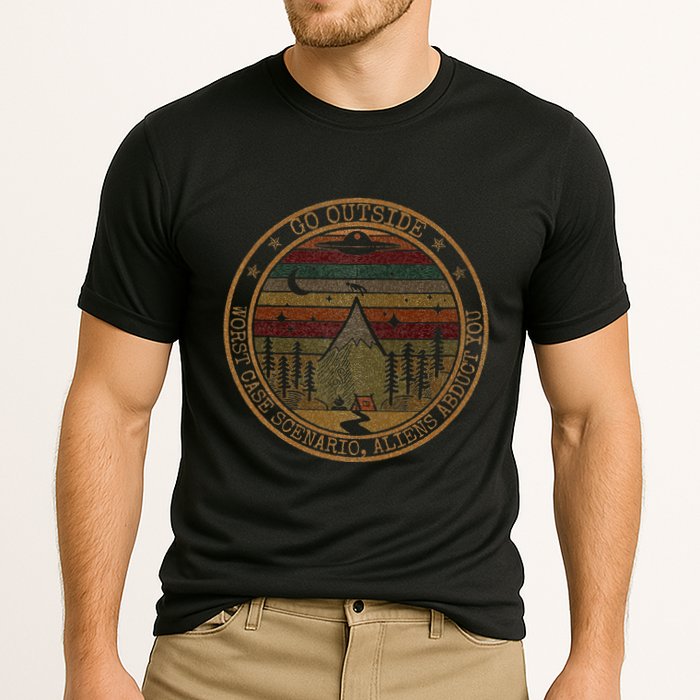 Go Outside Worst Case Scenario Bigfoot You Sasquatch Performance Shirt