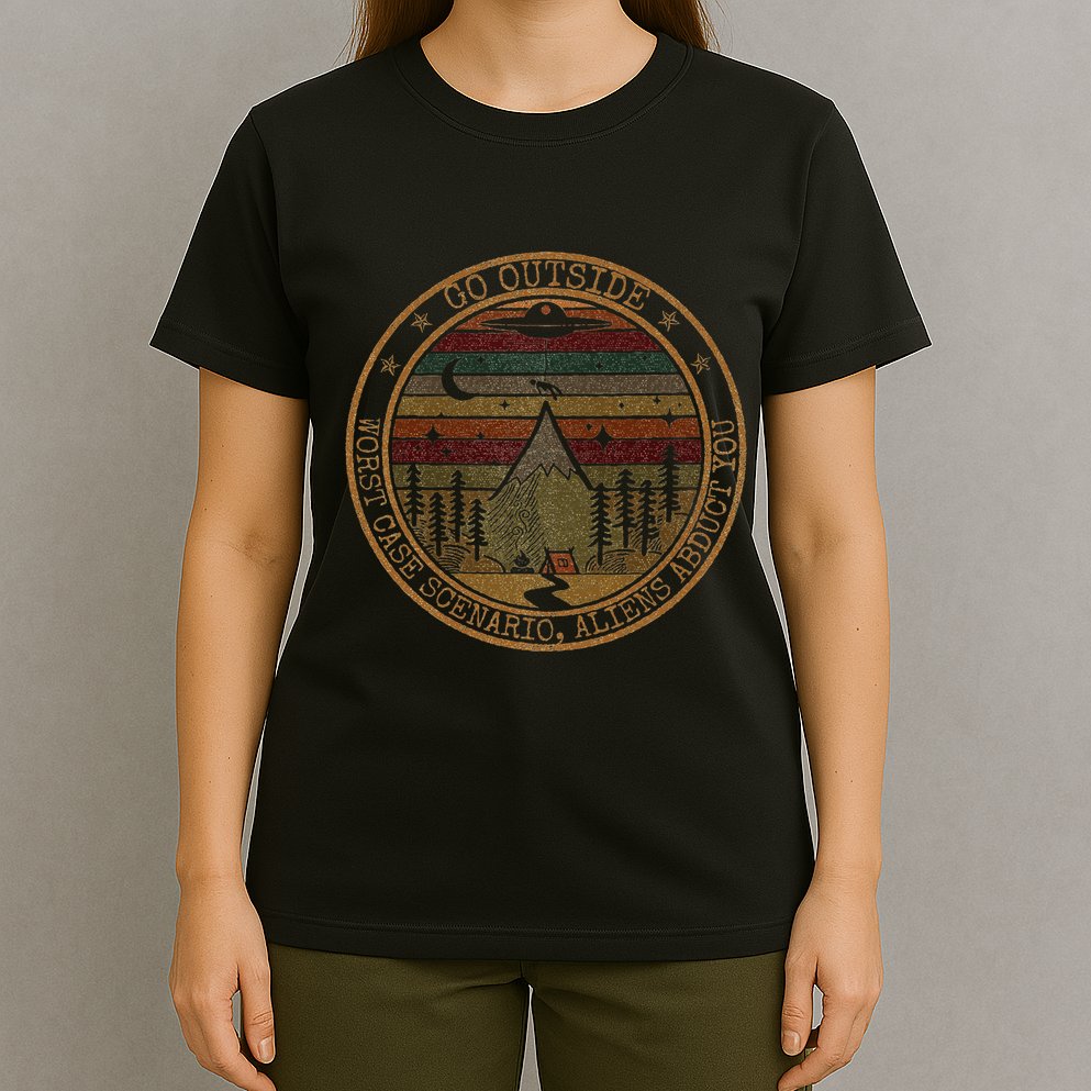 Go Outside Worst Case Scenario Bigfoot You Sasquatch T-Shirt