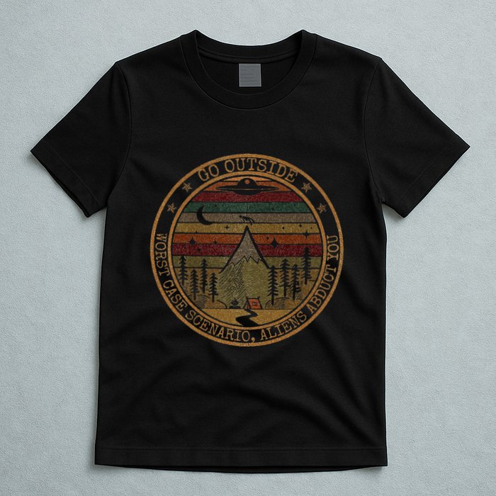 Go Outside Worst Case Scenario Bigfoot You Sasquatch T-Shirt