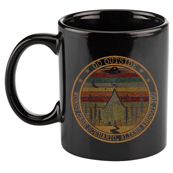 Go Outside Worst Case Scenario Bigfoot You Sasquatch 11oz C Handle Ceramic Mug