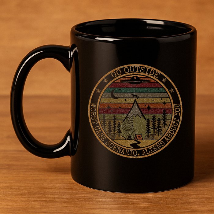 Go Outside Worst Case Scenario Bigfoot You Sasquatch 11oz C Handle Ceramic Mug