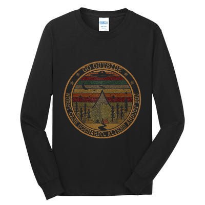 Go Outside Worst Case Scenario Bigfoot You Sasquatch Tall Long Sleeve T-Shirt