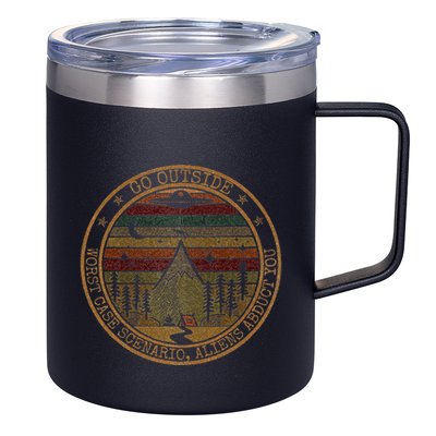 Go Outside Worst Case Scenario Bigfoot You Sasquatch 12oz Stainless Steel Coffee Mug