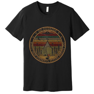 Go Outside Worst Case Scenario Bigfoot You Sasquatch Premium T-Shirt