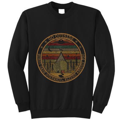 Go Outside Worst Case Scenario Bigfoot You Sasquatch Tall Sweatshirt