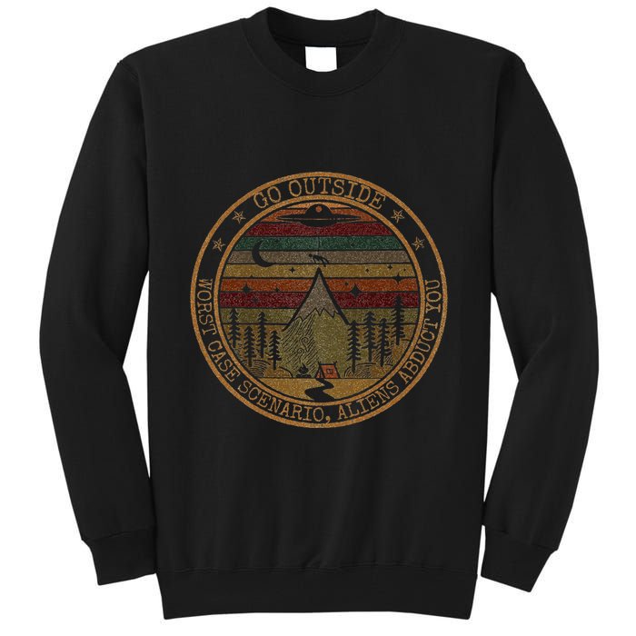 Go Outside Worst Case Scenario Bigfoot You Sasquatch Tall Sweatshirt