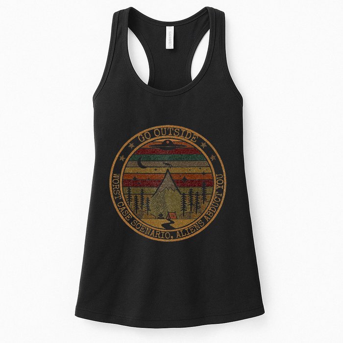 Go Outside Worst Case Scenario Bigfoot You Sasquatch Womens Tank Top