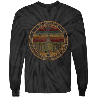 Go Outside Worst Case Scenario Bigfoot You Sasquatch Tie-Dye Long Sleeve Shirt