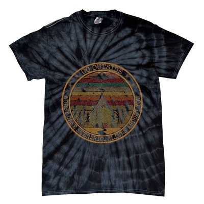 Go Outside Worst Case Scenario Bigfoot You Sasquatch Tie-Dye T-Shirt