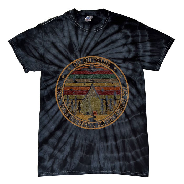 Go Outside Worst Case Scenario Bigfoot You Sasquatch Tie-Dye T-Shirt