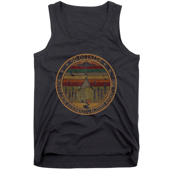 Go Outside Worst Case Scenario Bigfoot You Sasquatch Tank Top