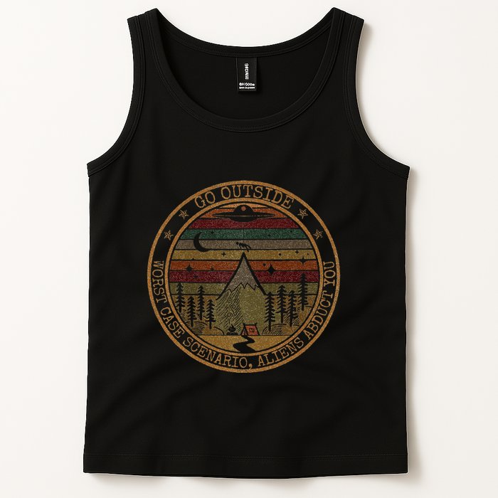 Go Outside Worst Case Scenario Bigfoot You Sasquatch Tank Top