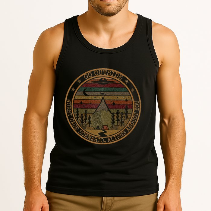 Go Outside Worst Case Scenario Bigfoot You Sasquatch Tank Top