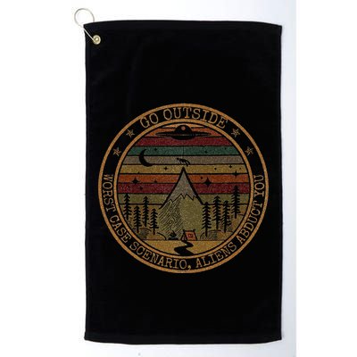 Go Outside Worst Case Scenario Bigfoot You Sasquatch Golf Towel
