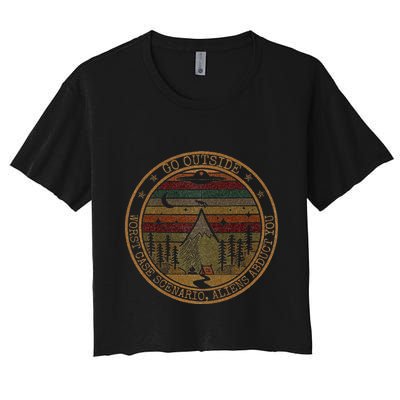 Go Outside Worst Case Scenario Bigfoot You Sasquatch Crop Top