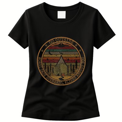 Go Outside Worst Case Scenario Bigfoot You Sasquatch Womens T-Shirt