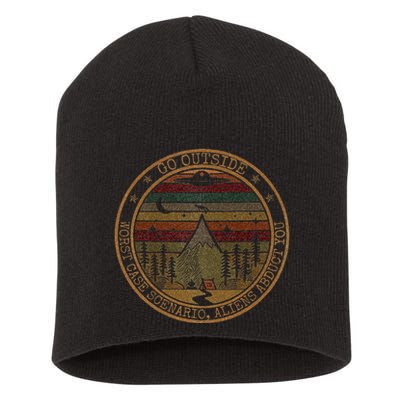 Go Outside Worst Case Scenario Bigfoot You Sasquatch Short Acrylic Beanie