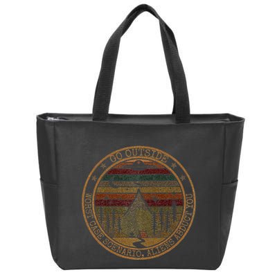 Go Outside Worst Case Scenario Bigfoot You Sasquatch Zip Tote Bag