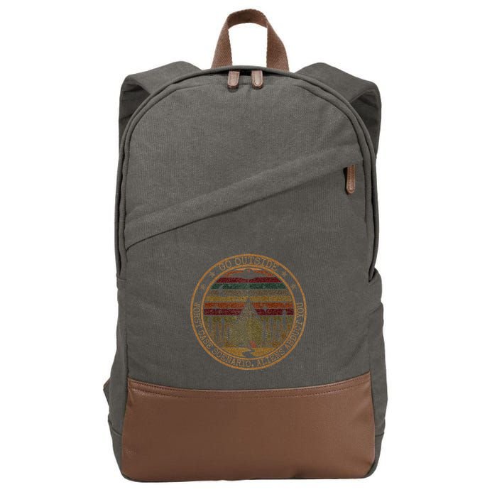 Go Outside Worst Case Scenario Bigfoot You Sasquatch Cotton Canvas Backpack