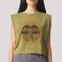 Go Outside Worst Case Scenario Bigfoot You Sasquatch Garment-Dyed Women's Muscle Tee