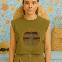 Go Outside Worst Case Scenario Bigfoot You Sasquatch Garment-Dyed Women's Muscle Tee