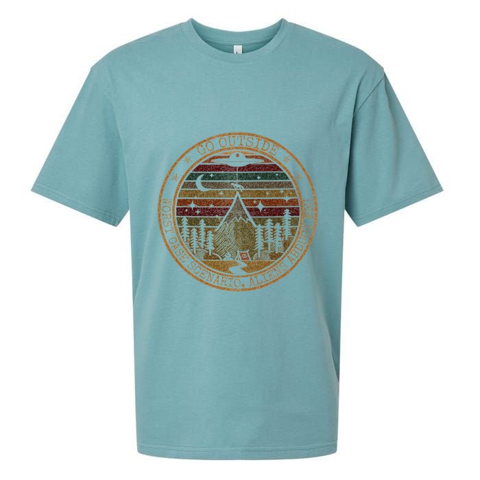 Go Outside Worst Case Scenario Bigfoot You Sasquatch Sueded Cloud Jersey T-Shirt