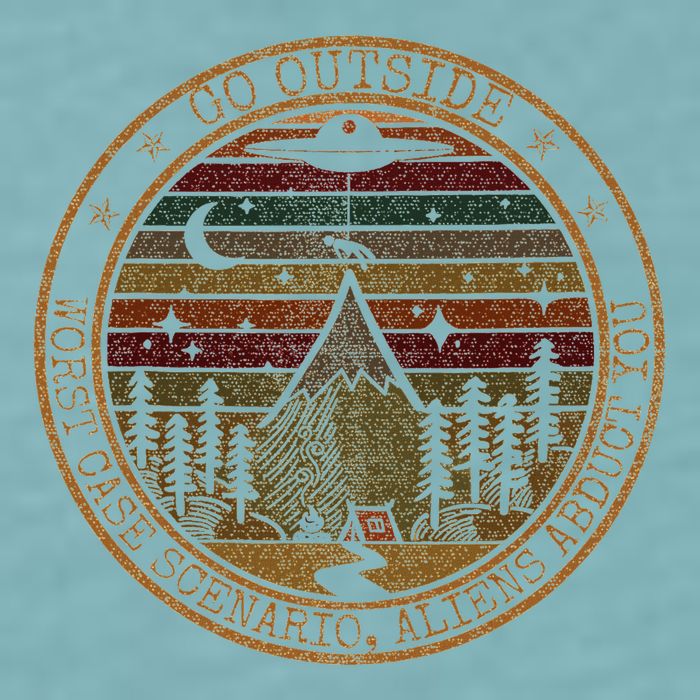 Go Outside Worst Case Scenario Bigfoot You Sasquatch Sueded Cloud Jersey T-Shirt