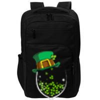 Glass Of Wine Irish Leprechaun Shamrock St Patricks Day Gift Impact Tech Backpack