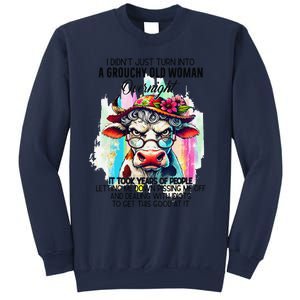 Grouchy Old Woman Cow Pissing Me Off And Dealing With Idiots Sweatshirt