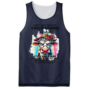 Grouchy Old Woman Cow Pissing Me Off And Dealing With Idiots Mesh Reversible Basketball Jersey Tank