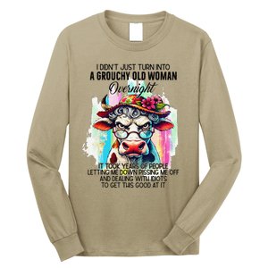 Grouchy Old Woman Cow Pissing Me Off And Dealing With Idiots Long Sleeve Shirt