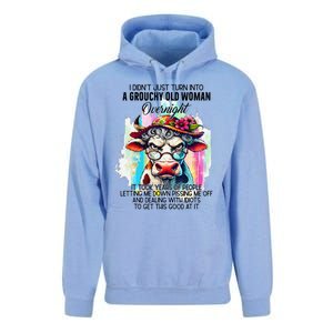 Grouchy Old Woman Cow Pissing Me Off And Dealing With Idiots Unisex Surf Hoodie