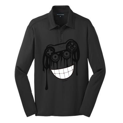 Game On With A Smile Great Gift Silk Touch Performance Long Sleeve Polo