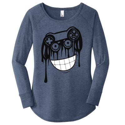 Game On With A Smile Great Gift Women's Perfect Tri Tunic Long Sleeve Shirt