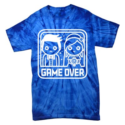 Game Over Wedding Graphic Funny Bride Groom Gamer Idea Funny Gift Tie-Dye T-Shirt