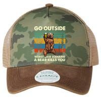 Go Outside Worst Case Scenario A Bear Kills You Legacy Tie Dye Trucker Hat