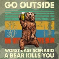 Go Outside Worst Case Scenario A Bear Kills You Legacy Tie Dye Trucker Hat