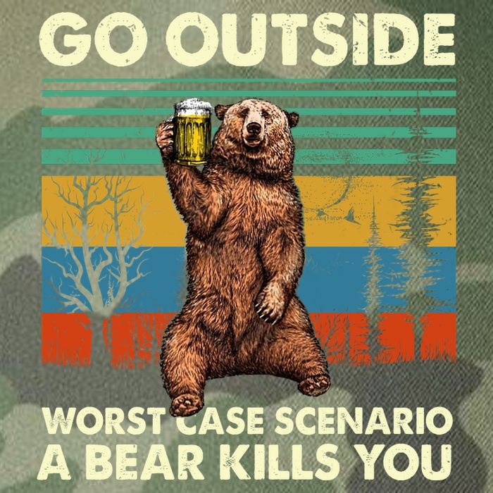 Go Outside Worst Case Scenario A Bear Kills You Legacy Tie Dye Trucker Hat