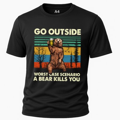 Go Outside Worst Case Scenario A Bear Kills You Performance Shirt
